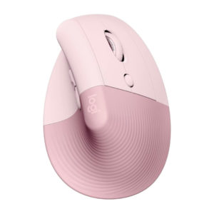 Pink Logitech Lift Vertical Mouse