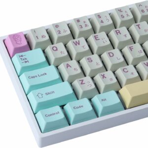 PBT Keycaps Custom Keycaps Cherry Profile 166 Keys 6.25u 7u Spacebar Dye-Sublimation Japanese Keycaps Cute Keycaps for Cherry Gateron MX Switches Mechanical Keyboards (Analog Dreams)