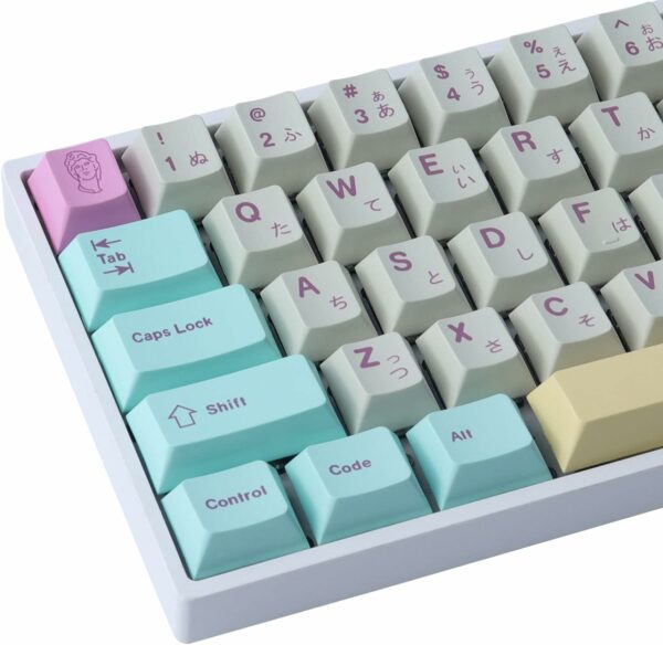 PBT Keycaps Custom Keycaps Cherry Profile 166 Keys 6.25u 7u Spacebar Dye-Sublimation Japanese Keycaps Cute Keycaps for Cherry Gateron MX Switches Mechanical Keyboards (Analog Dreams)