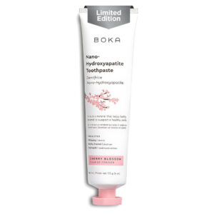 Boka Fluoride Free Toothpaste - Nano Hydroxyapatite, Remineralizing, Sensitive Teeth, Whitening - Dentist Recommended Adult & Kids Oral Care - Cherry Blossom Flavor, 4 Fl Oz 1 Pk - US Manufactured